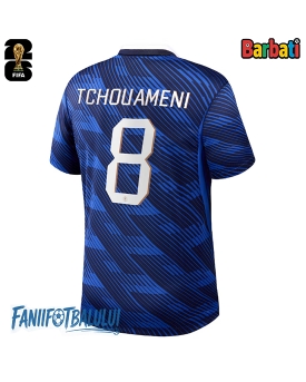 Franța Aurelien Tchouameni #8 Tricou Fotbal Replică Mondial 2026 Barbati Acasa
